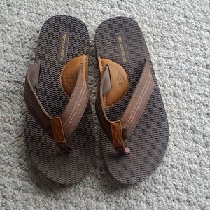 Men's Docker Flip Flops Brown (Size 8-9)